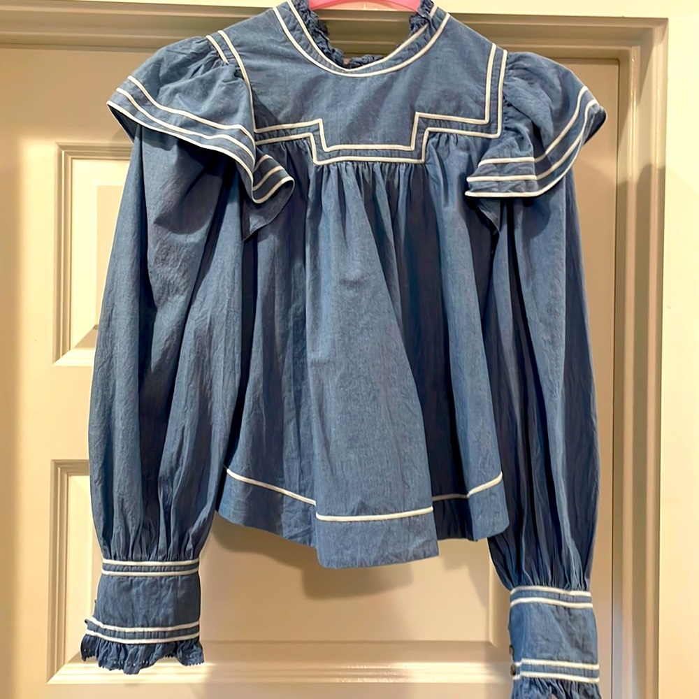 (Ulla Johnson) blue blouse
